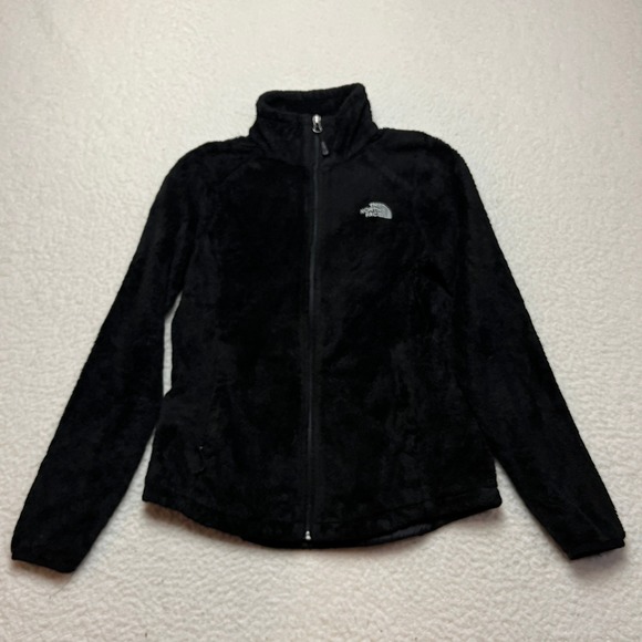 The North Face Fleece Jacket Womens S Black Osito Full Zip High Pile Soft Fuzzy - Picture 2 of 10